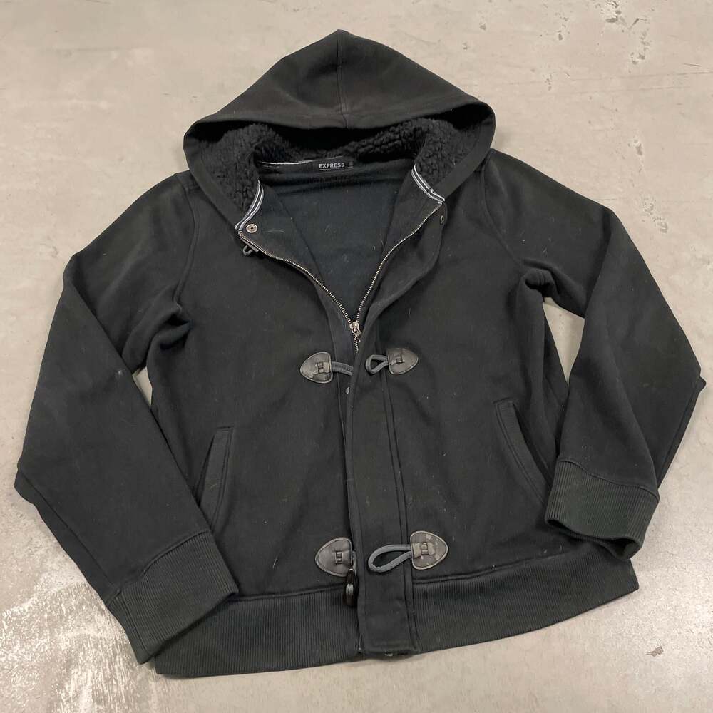 vintage y2k fur lined express hoodie